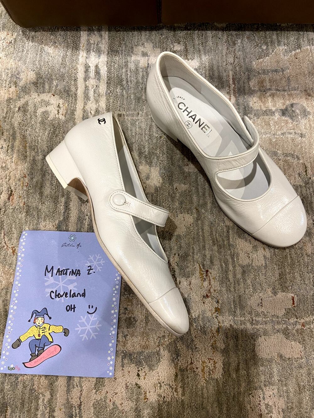 Chanel Mary Jane Pumps in White size 38